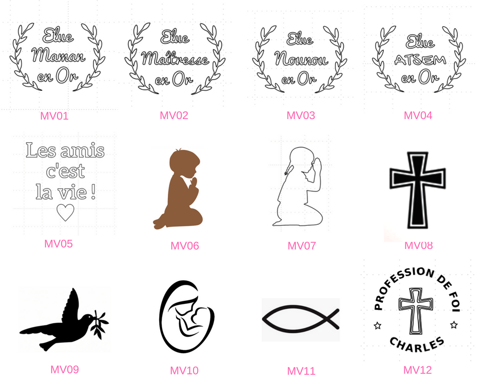 Motifs vinyle bougies