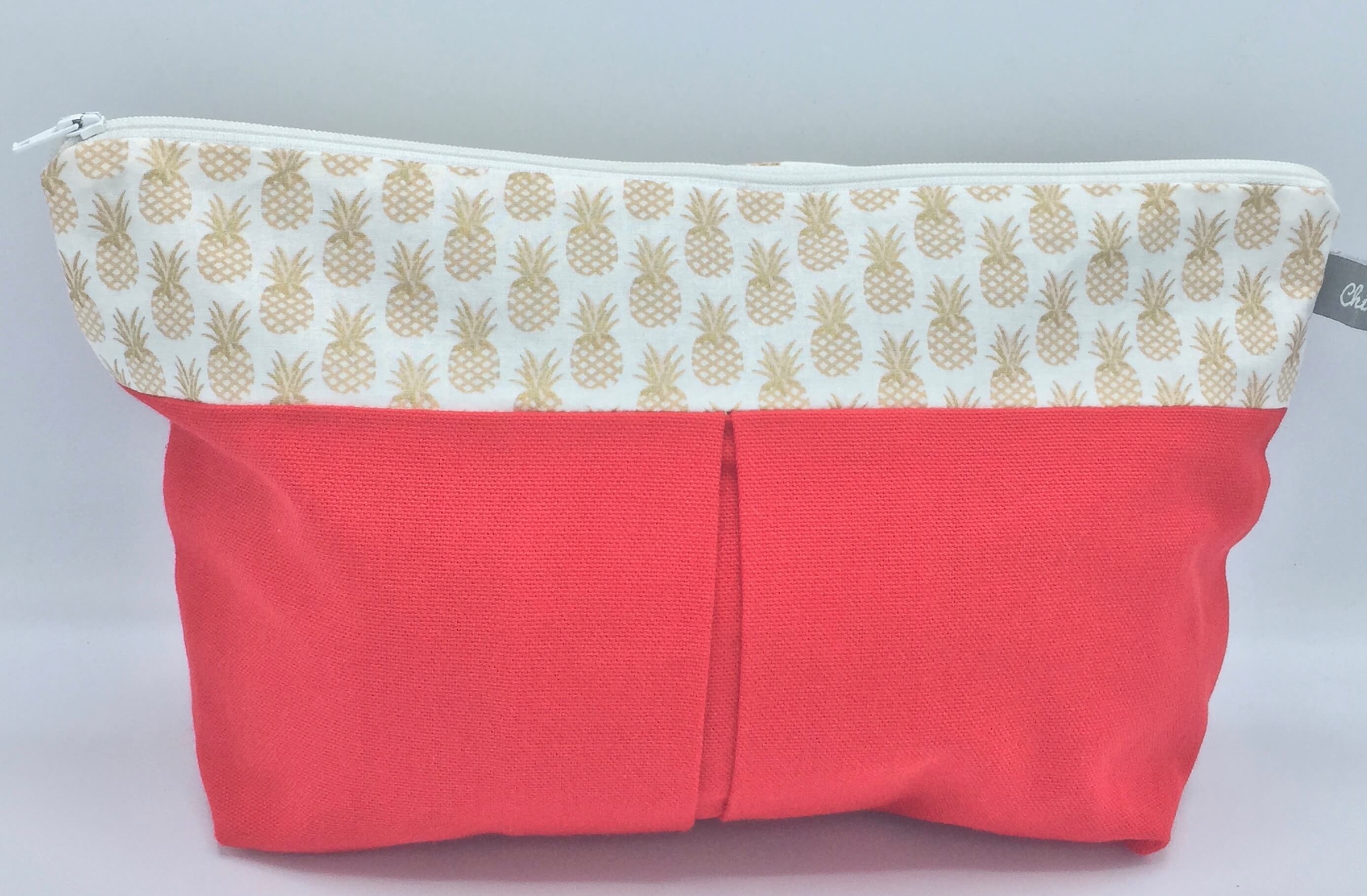 Trousse de toilette plissée rouge