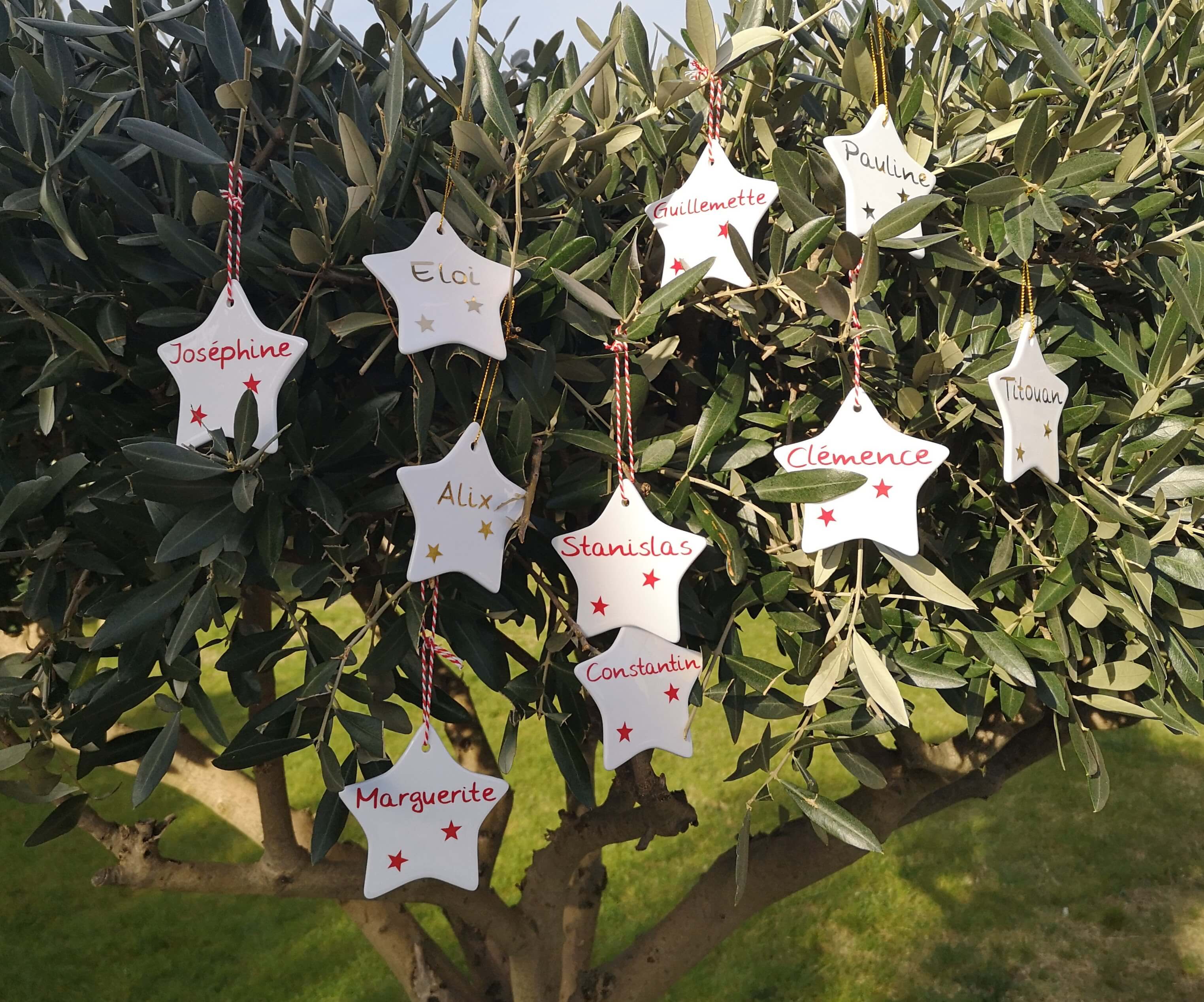 Etoiles en céramique personnalisées